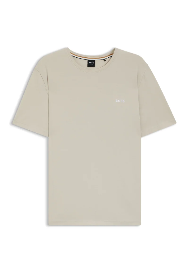 بوس Stretch-cotton T-shirt with embroidered logo